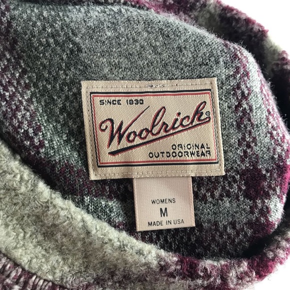Woolrich Womens Pullover Sweater Purple Plaid M - Picture 5 of 6